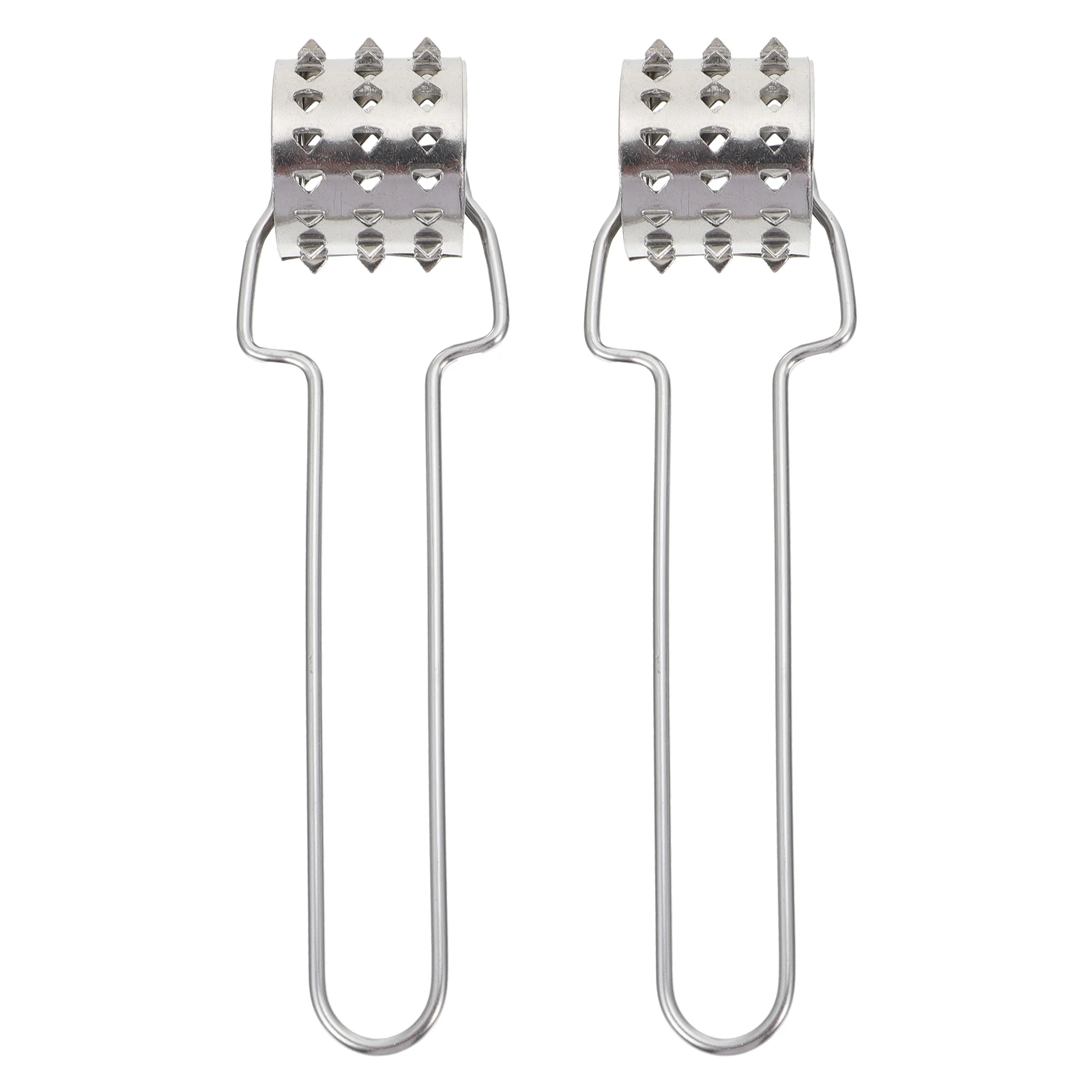 

2pcs Stainless Steel Meat Tenderizer Kitchen Tool Beef Softening Steak Loosening Pizza Perforator Ergonomic Handle