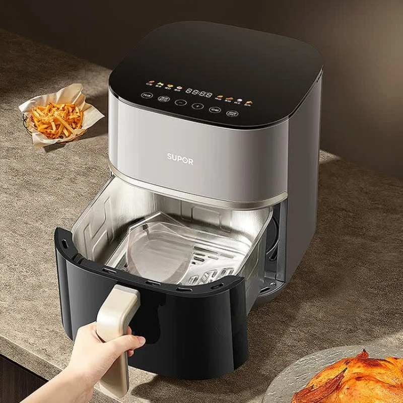 2026 6L 304 Steel 0-Coating Air Fryer, Dual-Heat No-Turn Steam Bake Roast, Scratch-Resistant Durable Easy-Resistant Durable Oven