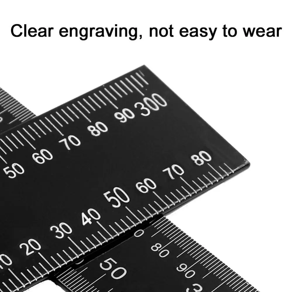 300mm Square Double-sided  Metric & Imperial Scale Ruler Right Angle Measuring Rule Guaging Tool Angle Square Ruler 90° Handle