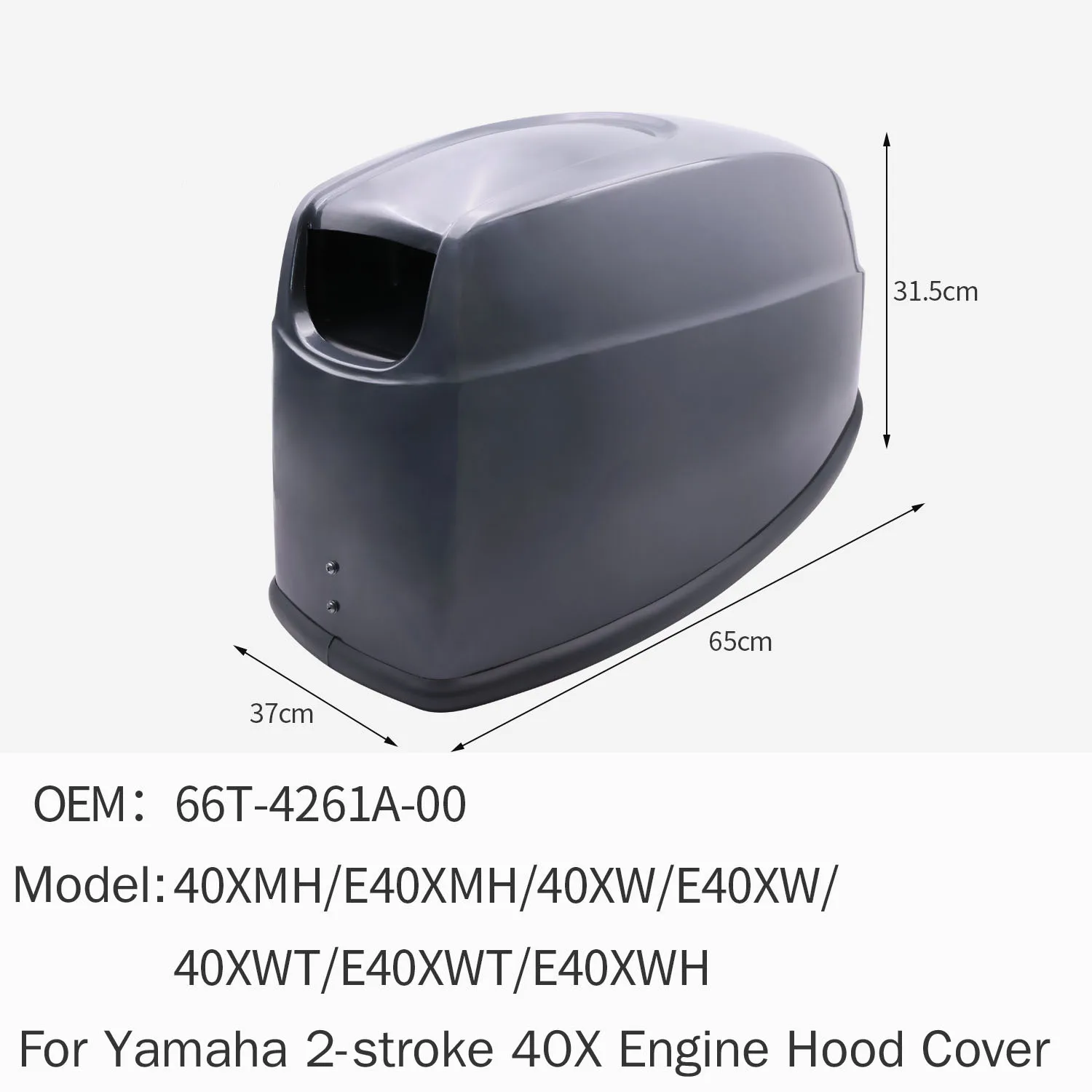 

Outboard Engine Housings Top Cover Engine Hood for Yamaha 2-stroke 40X 66T-4261A-00