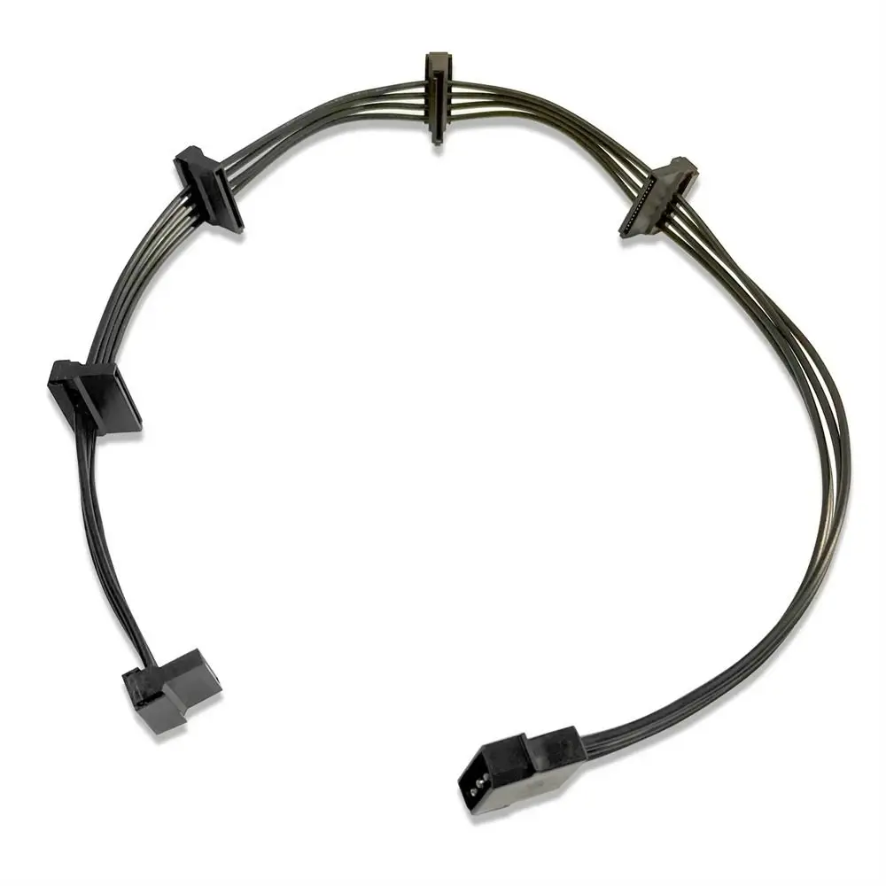 SATA/4PIN SATA Power Cable 1 Male To 5 Female IDE Male Hard Drive Splitter Cable Power Supply Multi-purpose SATA Extension Cable