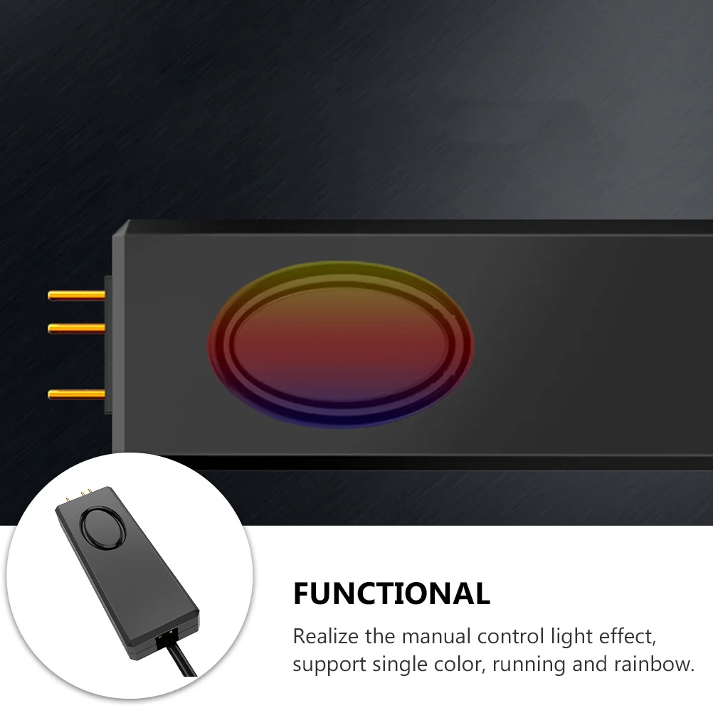 

LED Controller Argb Manual Adjustable for Computer Light Bar Emitter Board Cooler Rgb Hub Power Supply Device