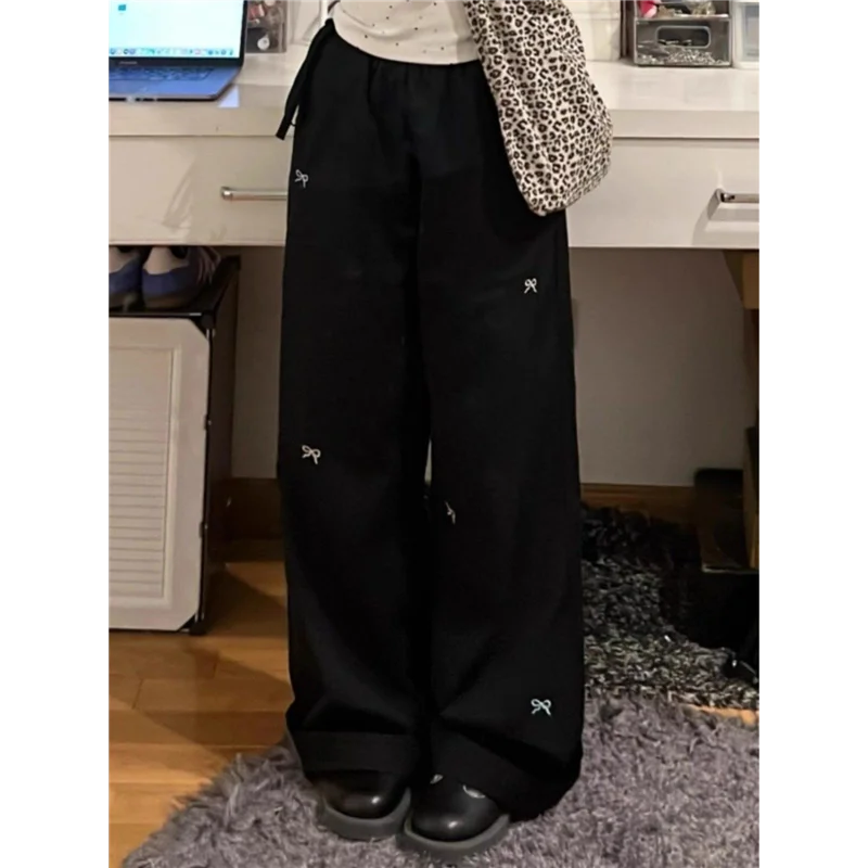 กางเกงขายาวทรงหลวมเอวสูงไซส์ใหญ่พิเศษ 75 สำหรับผู้หญิง สไตล์ลำลอง เหมาะสำหรับฤดูร้อน รุ่นใหม่ ใช้งานได้หลากหลาย