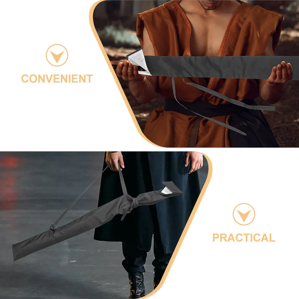 

2Pcs Multifunctional Sword Carrying Pouch Thick Durable Storage Bag Protective Strap Long Sword Cover for Collection Performance