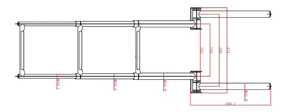 Escada de água retrátil dobrável espelhada de aço inoxidável com corrimão 3/4 passos hardware marinho