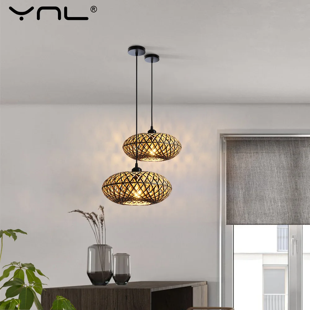 

Bamboo Pendant Lamp Ceiling Light Lustre Chandelier Hanging Lamp Pendant Light Fixture Restaurant Dining Room Indoor Lighting