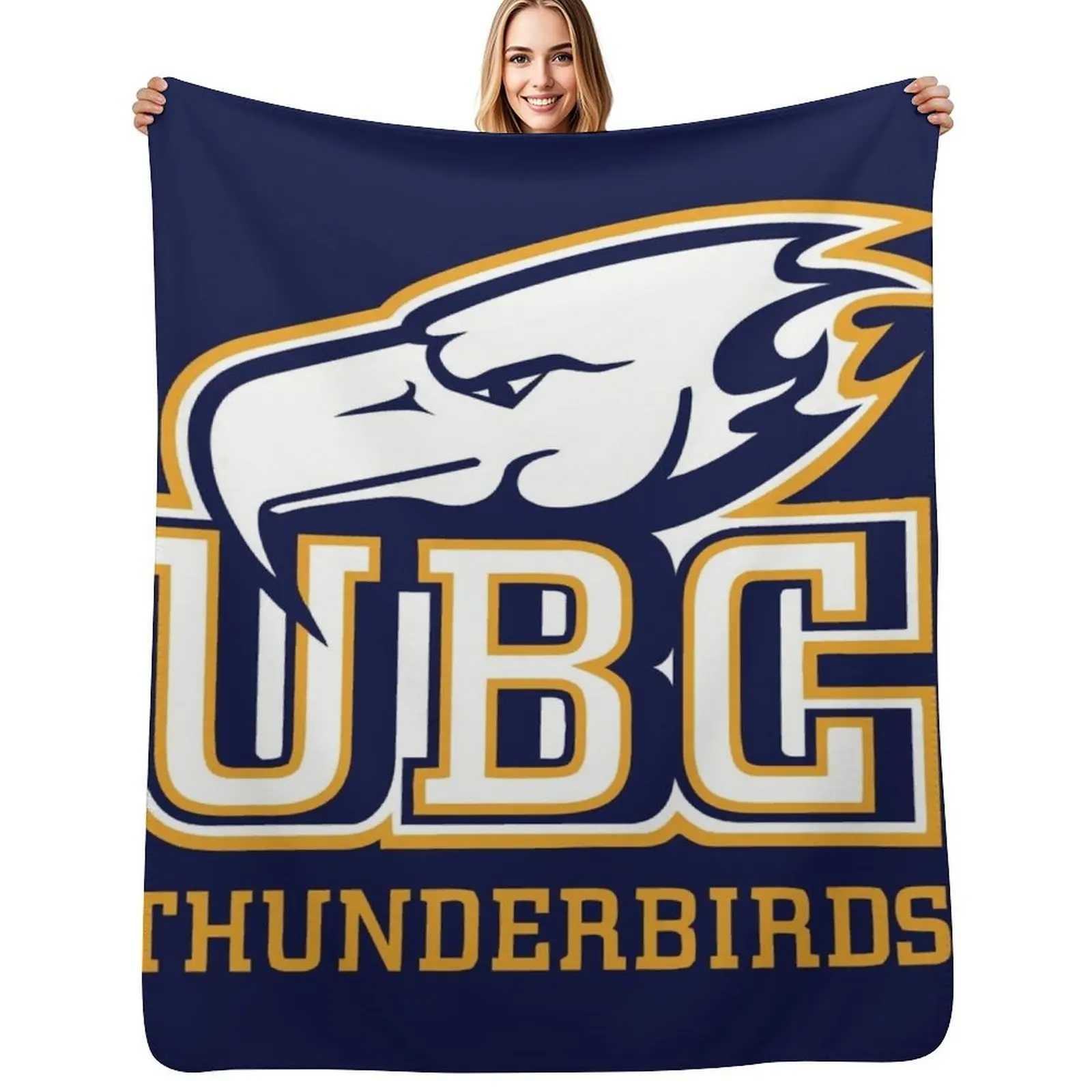 

UBC Thunderbirds icon Throw Blanket Decorative Throw Soft Plaid Tourist Sofas Blankets
