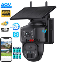 6MP ShooCam Camera Outdoor 4G PTZ Two-way Audio Shoocam Full Color Solar Camera Outdoor Night Vision Solar Powered Cctv Camera
