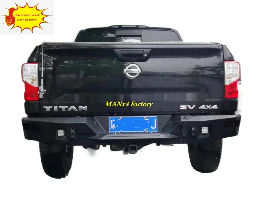 

MANx4 Steel Bumper Rear Bumper for Nissan Titan 2016+ Pickup