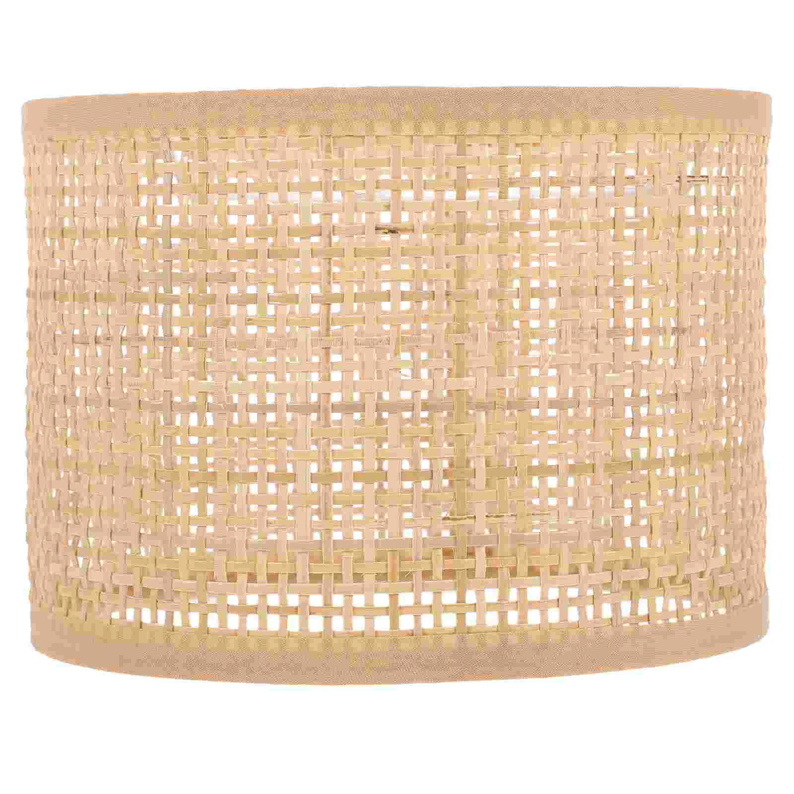 Woven Lampshade Decor DIY Ornament Rattan Nightstand Holder Light Decorative Accessory Adornment Unique