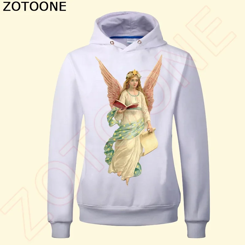 ZOTOONE Angel Patch Iron On Transfers for Clothing T-shirt Dress DIY Angle Girl Decoration Heat Transfer Stickers For Clothes C