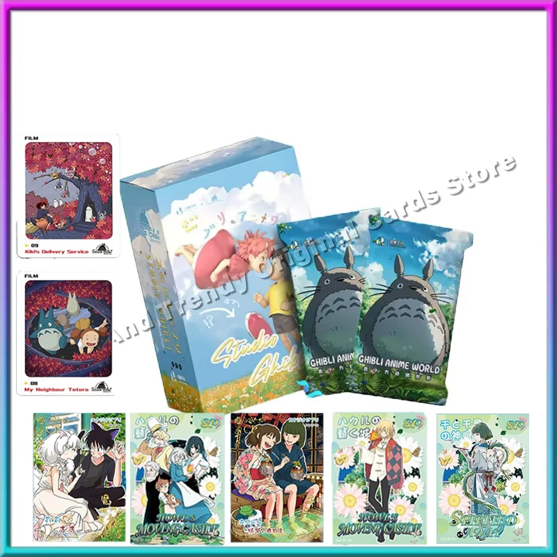 Studio Ghibli Anime World Miyazaki Hayao Collection Card Anime Commemorative Card Totoro Card Blind Box Kids Birthday Gift