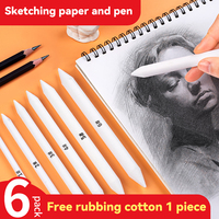 6/15Pcs Blending Stump Tortillions Paper Art Blenders Drawing Pencils Rice Paper Pen for Artists Student Sketch Painting Tools