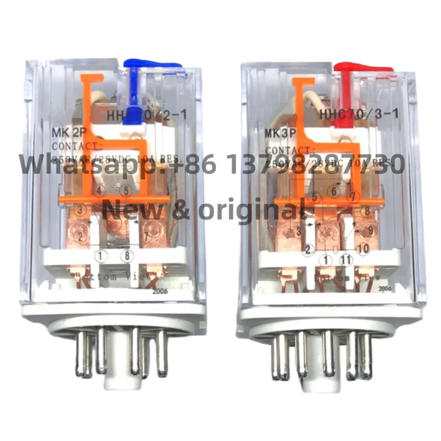 New original HHC70B-2Z (MK2P) HHC70B-3Z (MK3P) AC220V DC24V DC12V Small Intermediate Electromagnetic Relay