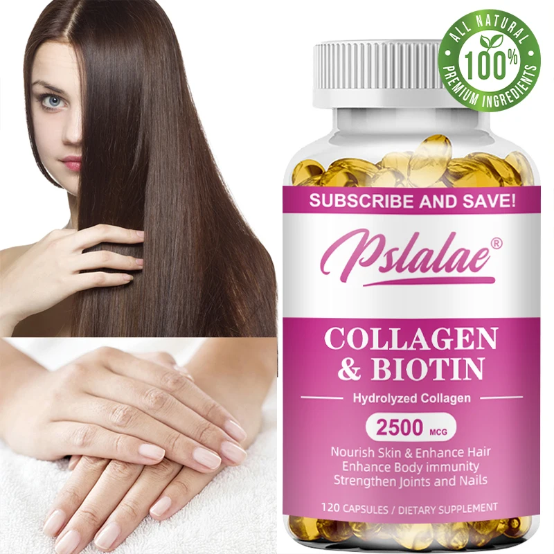 

Collagen & Biotin Capsules - Promotes Healthy Skin, Nails and Hair, Strengthens Joints, Antioxidant