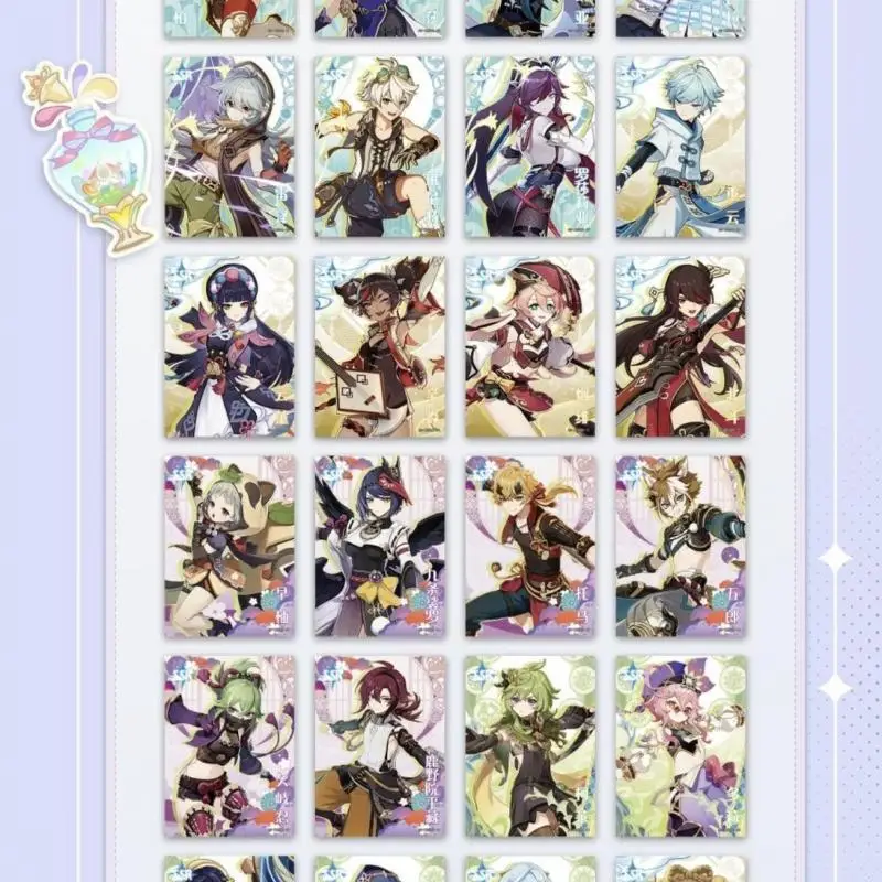 Projekt Genshin Ssr Card Lisa Minci Kujo Sara Yun Jin Bennett Barbara kolekcja zabawek dla dzieci prezenty na urodziny, boże narodzenie