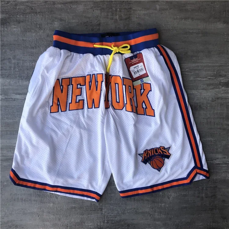 Fashion Basketball Pants Retro Net/dense Embroidery Magic Pocket Shorts Spot Basketball Shorts Men Running Shorts Men