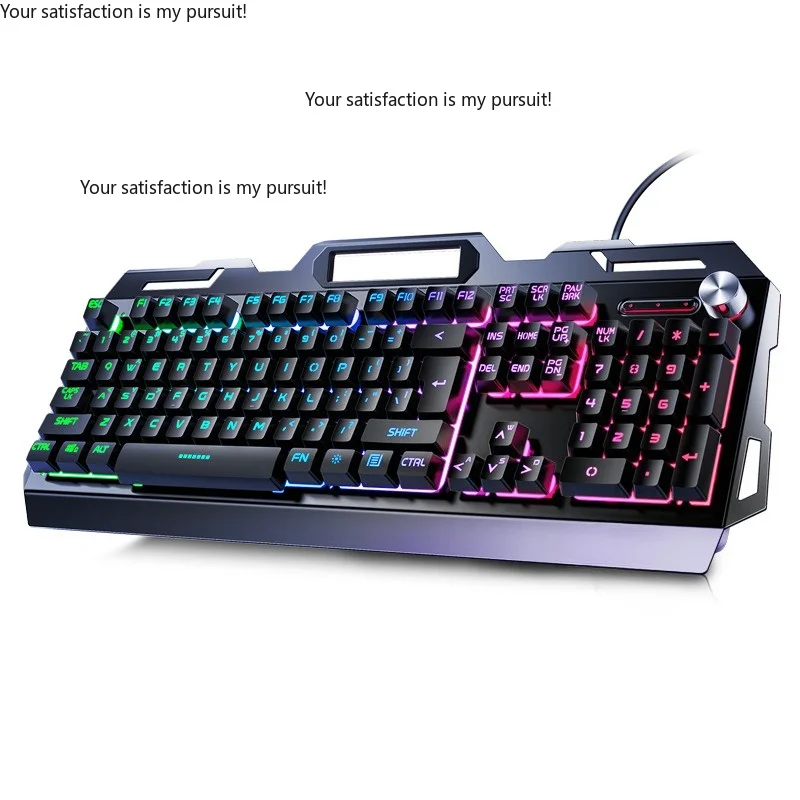 Suitable for Yindiao V2G5 mechanical touch metal keyboard mouse headphone three-piece set, USB wired gaming PC accessories