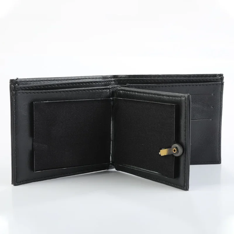 New Fashionable Flame Wallet Kerosene Lighter Leather Material Suitable for Men's Gifts at Family Gatherings and Magic Shows