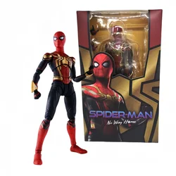 15cm Shf Marvel Spider-Man No Way Home Action Figure Pvc Collection Integrated Suit Spiderman Peter Parker Figurine Movable Toy