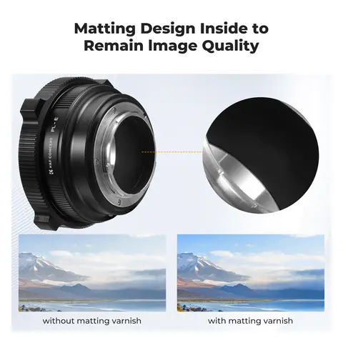 K&F Concept PL-E PL-L PL-EOS R Camera Lens Mount Adapter for PL Lens to Canon Sony E/NEX Canon EOS R RF LUMIX L Mount Cameras