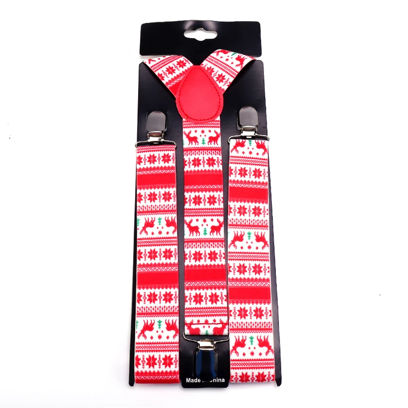 الكبار 3.5 سنتيمتر عيد الميلاد عيد الميلاد النساء الحمالات الرجال قميص الحمالات ل بنطلون بانت الأقواس حزام ثوب الزفاف للرجال غالوس Kawaii هدية