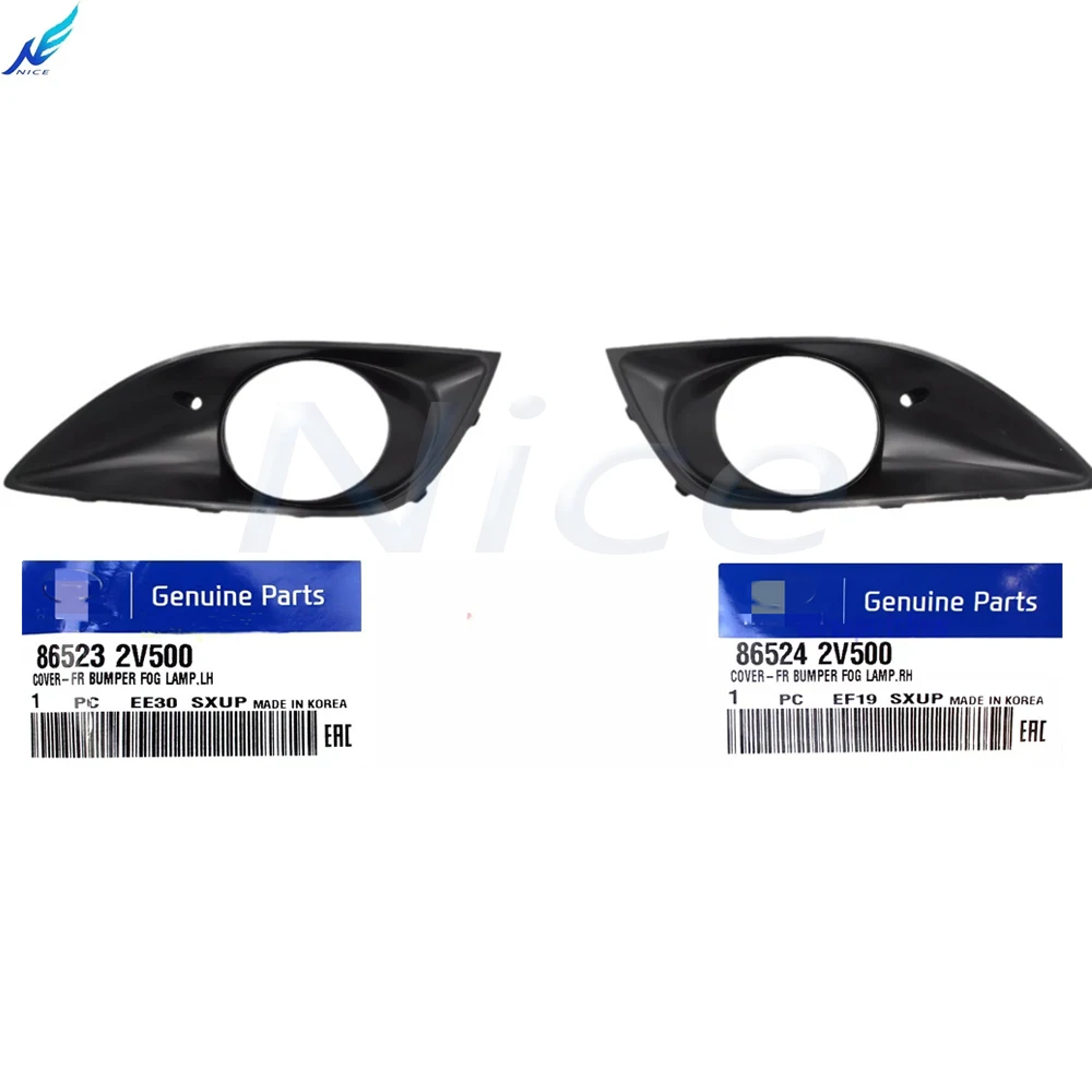 

2 Pieces New FRONT Bumper Fog Lamp Cover Bezel Right & Left OEM 865232V500 865242V500 Veloster Turbo 2013-2017