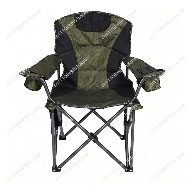 New Outdoor Camping Folding Chair Portable Heated Thick Oxford Cloth Beach Chair Recliner Seat