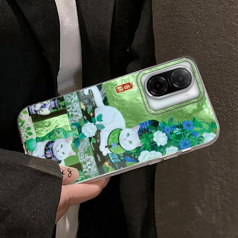 Flower Vase Cat Girls Women Case For Xiaomi Redmi Note 14 Pro 14C 13C 10 9A 9C 13 12 11 10S 9 8 Plus A4 A3 A2 A1 Fundas Cover