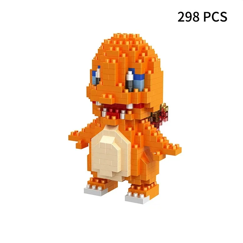 Building Blocks Assembly Anime Picachu Charizard Doll Blastoise Bulbasaur Gengar Bricks Figures Toy for Kid Gift