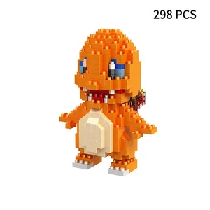 Bloques de construcción Asamblea Anime Picachu Charizard Doll Blastoise Bulbasaur Gengar Bricks Figuras juguete para niños regalo 12 mejores bloques de ventas para niños - №1