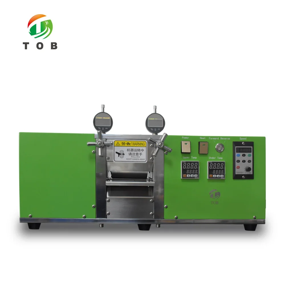 TOB Laboratory Rolling Roll Heat Press Machine for Lithium Ion Battery Electrode