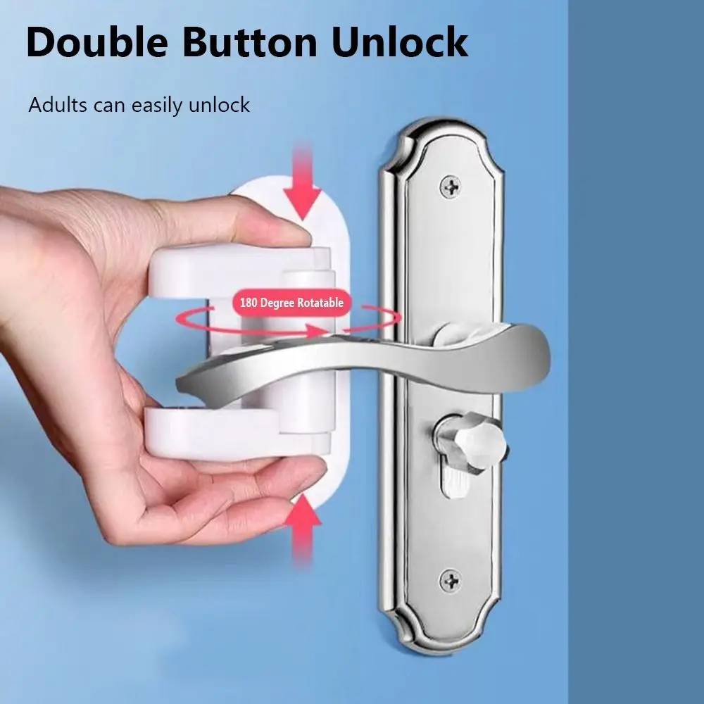 Children's Universal Door Handle Lock, porta Lever Lock, dispositivo anti-aberto, útil dispositivo de proteção de segurança do bebê