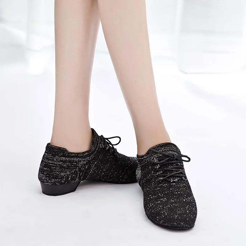 Mesh Jazz Ballet Dance Shoes For Women Soft Dancing Sneakers Black Tan Sport Pointe Shoes yoga jazz dancing shoes for women