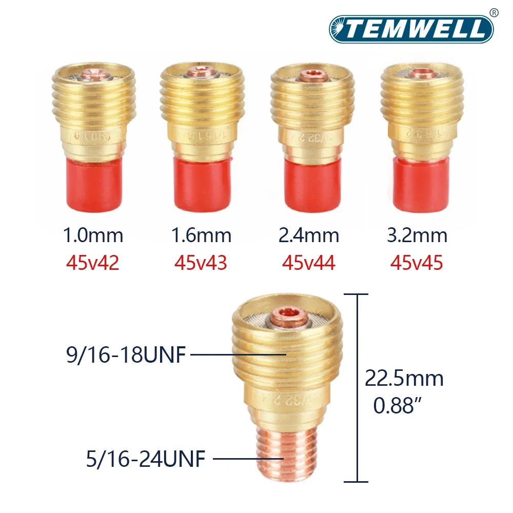 WP9 WP20 WP25 Accessories 30Pcs Stubby Gas Lens TIG Nozzle Pyrex Glass Cup Kit For TIG Welding Torch Soldering Supplies - view 2