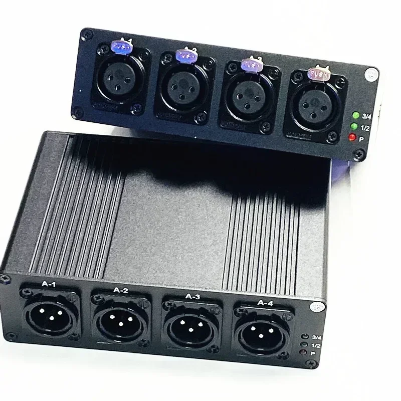 

4 Channels XLR Balanced Audio Fiber Optical Extender Over Optical Fiber 20km XLR Balanced Audio Transmitter and Receiver Kit