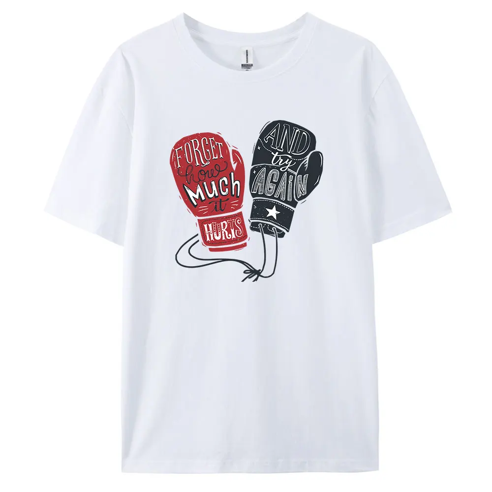 Boxing Vintage klassisches und lässiges Baumwoll-T-Shirt für Herren-Sommer garderobe