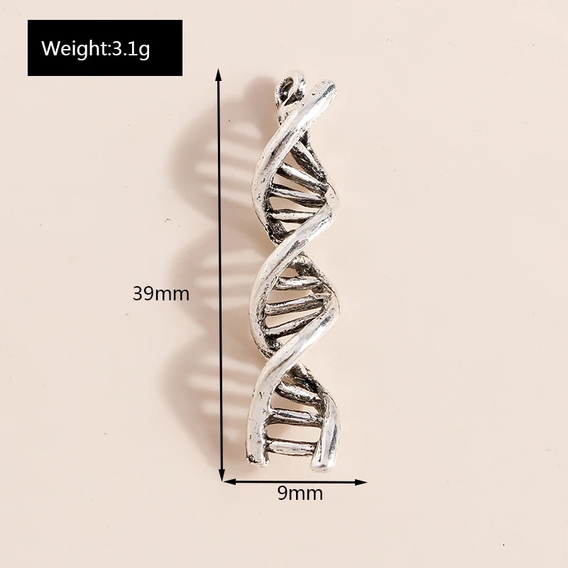 Leslie 10 Stück Legierung Medizinische Maschine Kit Charms Für Schmuck Machen DIY Herzschläge DNA Krankenschwester Spritze Anhänger Handgemachte Versorgung – Detail 6