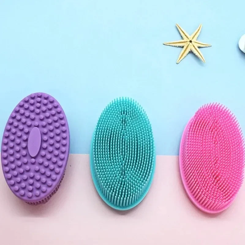 Silicone Shampoo Brush Handheld Body Scalp Massage Brush Hair Washing Comb Shower Brush Bath SPA Meridian Massage tool