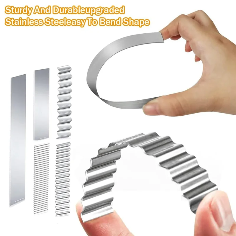 -A89Z 5 قطع قواطع طين بوليمر مرنة، شفرة طين بوليمر كلاي، شفرة تقطيع الطين مع 8 قطع قواطع على شكل دائرة مستديرة