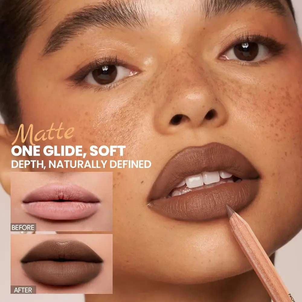 6 peças delineador labial fosco à prova d'água de longa duração copo antiaderente de alto pigmento conjunto de lápis de enchimento de contorno perfeito