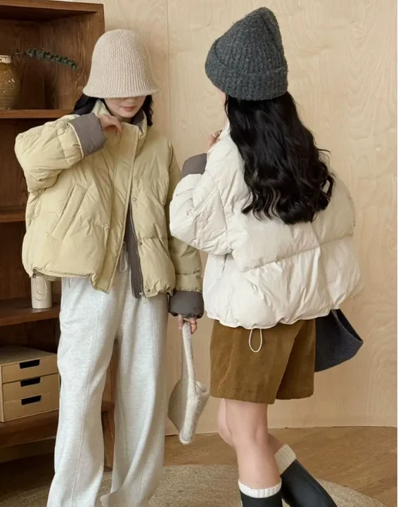 

Autumn Winter Warm Cotton Padded Jacket Women Casual Turtleneck Parka Coat with Zipper Pockets Short Outerwear