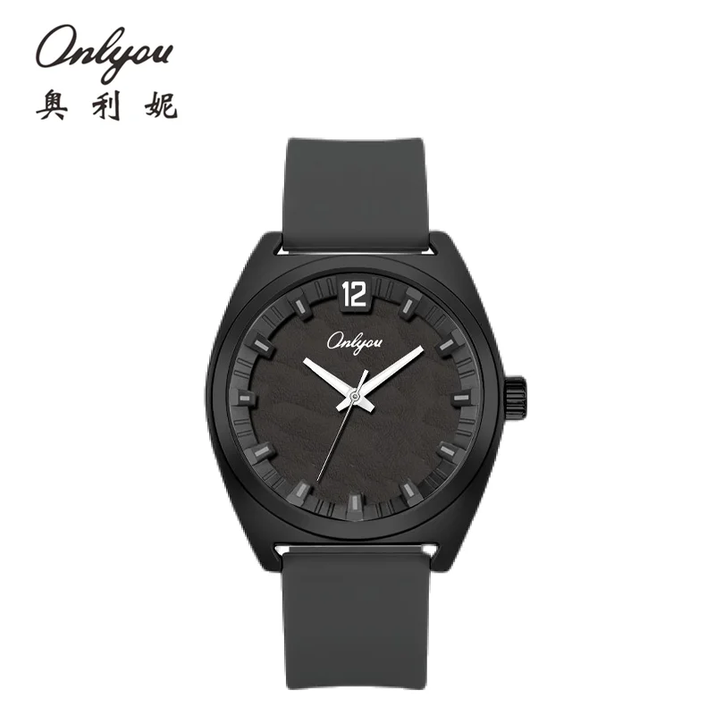 ONLYOU Men's Fashion Casual Silicone Watch, 30-meter Water Resistant, Analog Display,easy-to-read Time,men's Sports Quartz Watch