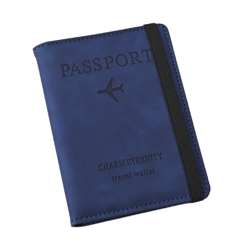 Couvertures de passeport d'affaires vintage RFID pour hommes et femmes, porte-carte d'identité multifonction, étui portefeuille en cuir PU, accessoires de voyage