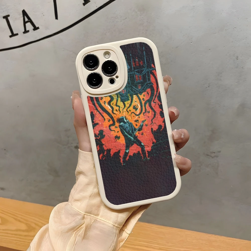 حافظة هاتف Eddie Munson لهاتف آيفون 15 Pro Max 14 Plus 16 Pro 11 13 12 Mini X Xr Xs 7 8 Puls Se غطاء من جلد الخراف #3