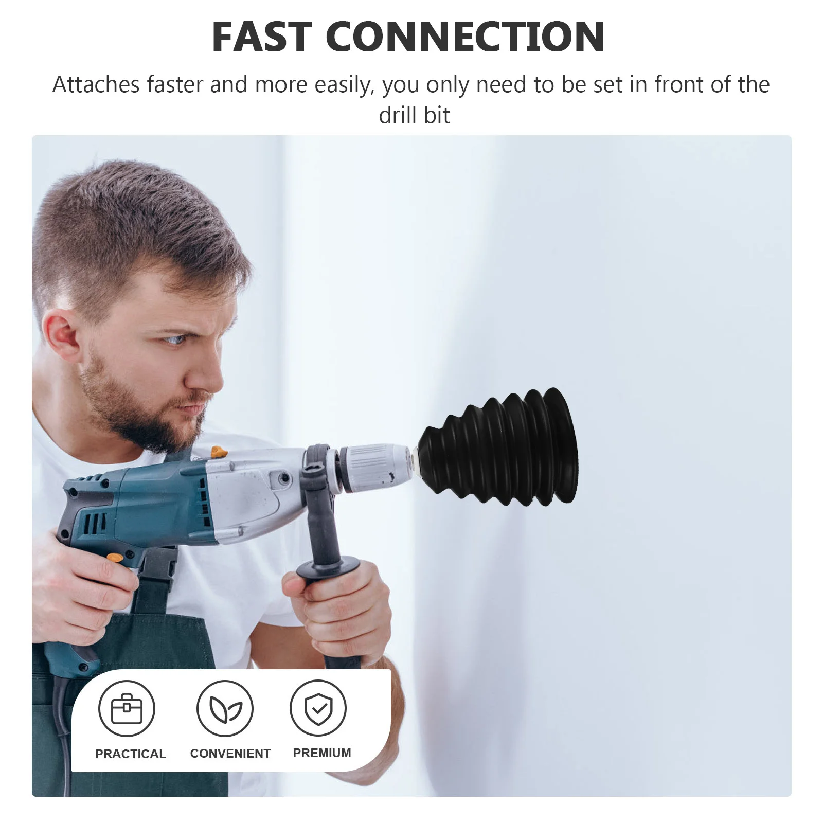 

4Pcs Hammer Drills Dust Cover Silicone Durable Drill Ash Collector Rubber Rings Suitable for Electric Hammer Drill Accessories