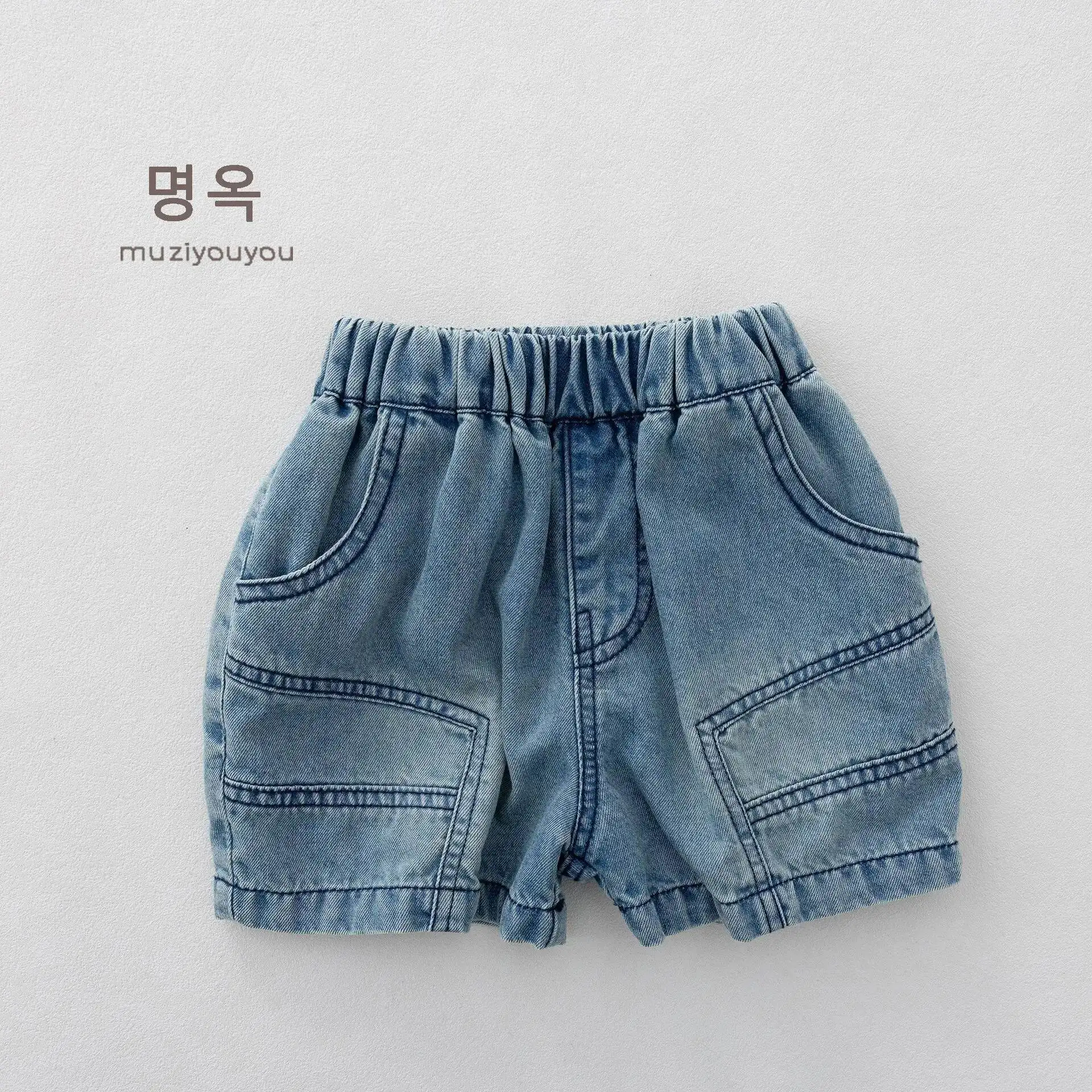 Frühling Sommer Kinder Denim-Shorts 1-8 Jahre Jungen Mädchen Patchwork Kurze Jeanshosen Koreanische Kleinkinder-Bekleidung Kinderkleidung – Detail 4