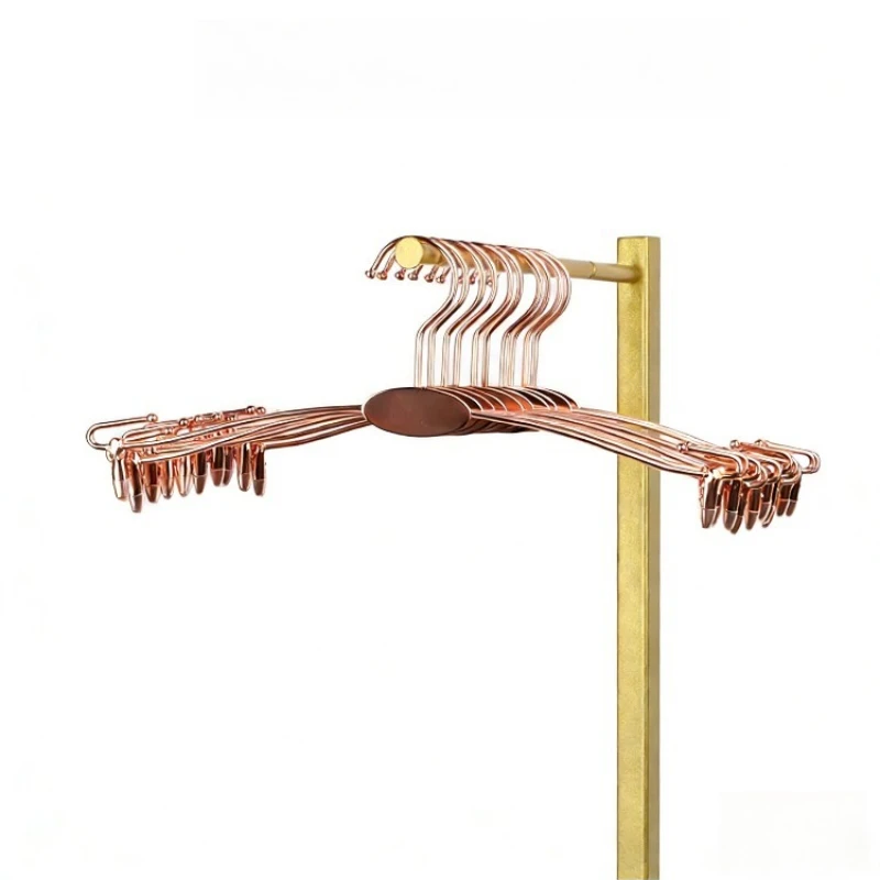 

10Pcs Clothes Hangers Heavy Duty Metal Strong Non-Slip Clothing Coat Hanger for Bedroom Gold Silver Wardrobe Storage Organizer