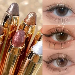 Shimmer Eyeshadow Stick Easy Glitter Highlighter Eyeshadow Pencil Brightening Makeup Pink Silkworm Champagne Gold Eyeliner Pe