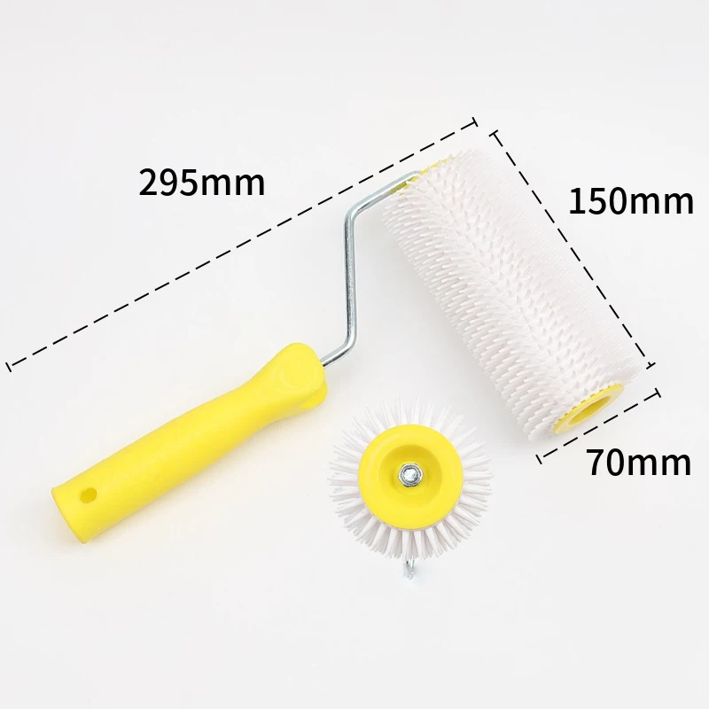 One 15/22CM Defoaming Spiked Roller, Drum Brush Paint Roller Ideal for Latex Floor Leveling